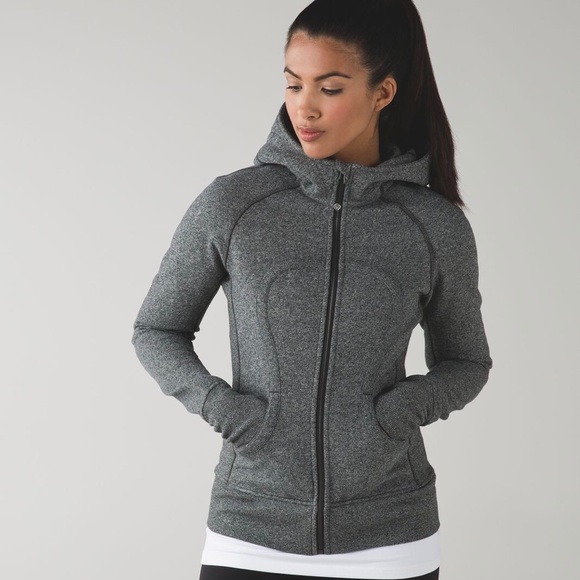 lululemon athletica Jackets & Blazers - Lululemon Scuba Hoodie Heathered Speckled Black